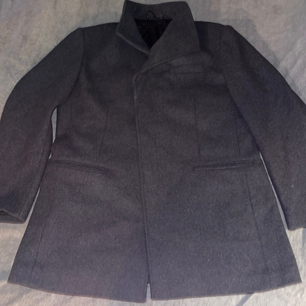 Vintage Gray Wool Dress Coat size medium